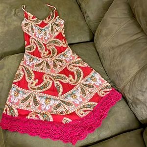 Thin Paisley spaghetti strap dress